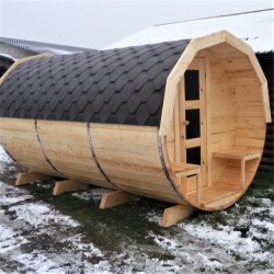 Runde sauna mit Außenterrasse 'Barile L-4.0'