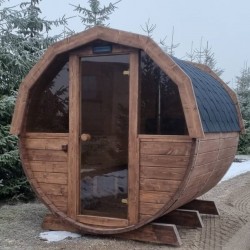 Sauna with anteroom "Barrel modern" L-3.0