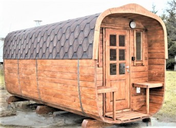Sauna 'Wagon L-5.0' mit panoramische fenster L-5.0
